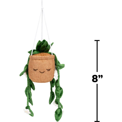 Ultrasoft 8 Inch Hanging Plush Plant With Flowers For Kids And Home Decor Cozy Vibe Eco Friendly Recycled Materials Cute White Blooming Hanging Plant Toy For Bedrooms And Nurseries Ideal Gift For Ages 3 Plus