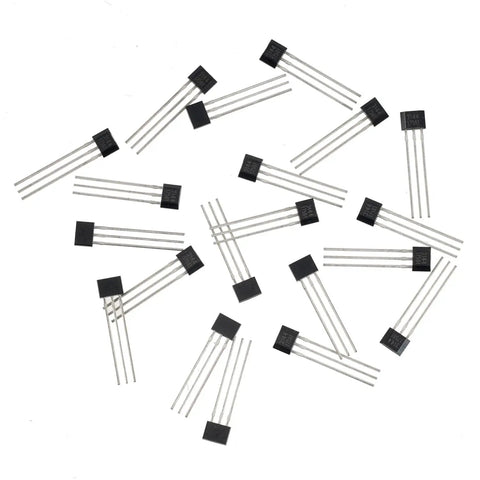 A3144 Hall Effect Sensor 3 Pins Magnetic Detector For Arduino Projects, high sensitivity sensors in a compact black module, pack of 20