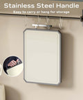Double Sided Stainless Steel Meat Cutting Board And Wheat Straw Veggie Board Large 16 By 11 Inch with hanging handle