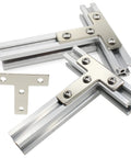 Aluminum T Slot Bracket Kit For 2020 Extrusion Profiles Includes 10 Brackets And 40 M5 Nuts And Bolts Drop In Nuts For Precise Positioning
