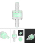Aurikall 10 Pack Three Layer Transparent ABS Computer Water Cooling Filter, 7mm Outer Diameter PC Cooler Inline Filter on black background.