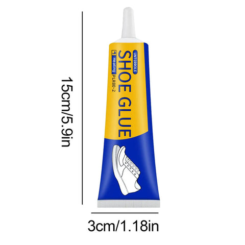 Dope Shoe Glue For Sole Repair Quick Dry Waterproof Adhesive Clear 60ml 45g tube with dimensions marked 15cm by 3cm