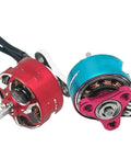 Close-up of Outrunner Brushless Motor For Indoor Racing Drones 1S 23000KV 0702 Pack Green Powder Aluminum Housing
