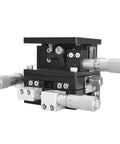 60x60mm XYZ Linear Stage With Manual Sliding Table For Smooth Multi Axis Precision, aluminum bearing platform visible