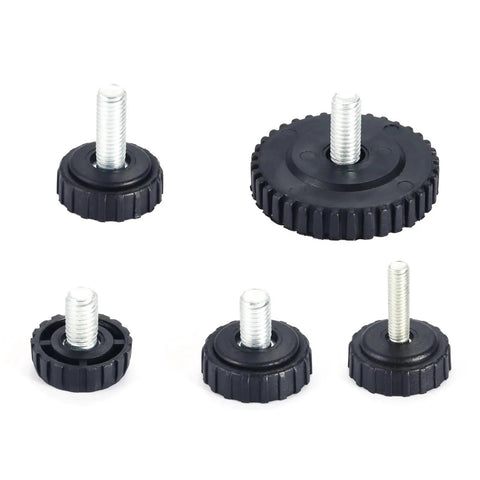 Screw On Furniture Glide Leveling Foot Set For Tables And Desks Beefy Adjustable Diameter Leg Levelers 10 Pack M6 M8