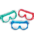 Colorful Safety Goggles 6 Pack For Kids And Teens Eye Protection For Science Experiments Classroom Accessories Comfortable Adjustable Fit Clear Plastic Lenses For Ages 4 And Up with goggles in emerald, ruby, and sapphire colors
