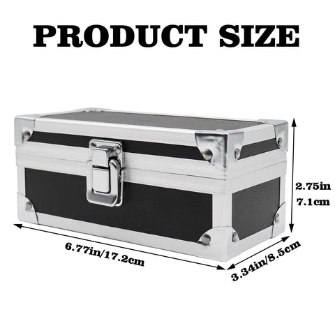 Aluminum Alloy Locking Cash Box For Secure Cash Storage Money Organizer With Single Row Currency Tray Durable Money Holder