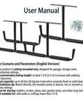 Overhead Ceiling Hooks Rack Heavy Duty Steel Storage Hangers for garage and workshop with mounting hardware visible