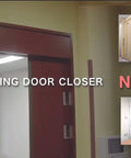 Built Tough Barn Door Closer Set With Self Closing Action Holds Up To 330 Pounds Includes 86 Inch Track for smooth sliding door.