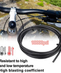 Bike hydraulic brake hose kit, 2500mm, black, coiled with metal fittings