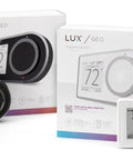 Geo BL WiFi Thermostat With Alexa Compatibility Super Easy Install And Flexible Horizontal Or Vertical Mount Black Finish