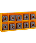 10 Pack CNMG 431 Carbide Turning Inserts TiN Coated For Steel Semi Finishing And Cast Iron Machining Half Inch IC 0.016 Radius