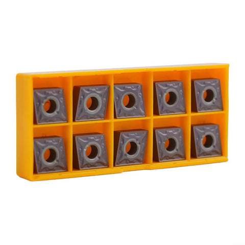 10 Pack CNMG 431 Carbide Turning Inserts TiN Coated For Steel Semi Finishing And Cast Iron Machining Half Inch IC 0.016 Radius
