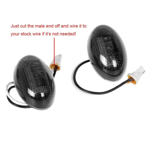 Smoked LED Side Fender Marker Lights Kit For Ford Super Duty 1999-2010 F350 F450 F550 Dually Bed Close-up