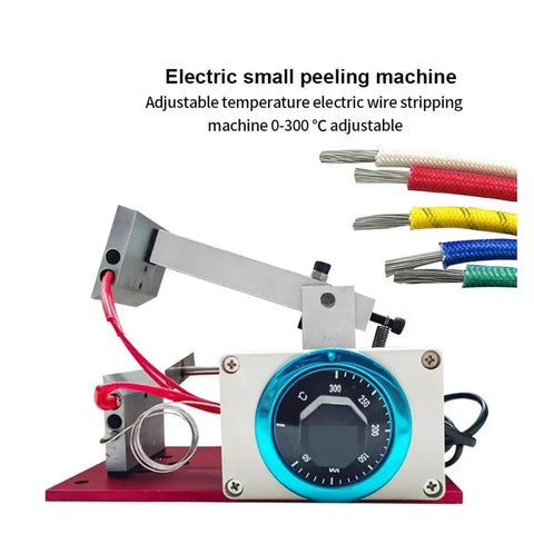 Heavy Hitter Electric Wire Stripper Featuring Adjustable Heat Controls Up To 300 Degrees For Fast Cable Peeling And Serious Do It Yourself Projects That Look Absolutely Flawless with temperature dial and wires.