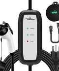 Portable Level 1 And Level 2 EV Charger, 16 Amp 110V/240V with NEMA 6-20 Plug and NEMA 5-15 Adapter, Universal J1772 Compatibility