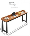 Heavy Duty Adjustable Height Rolling Desk Cart With Smooth Gliding Casters And Rock Solid Oak Finish Top Ergonomic Bedside Laptop Table dimensions shown