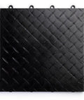 Interlocking Diamond Plate Garage Floor Tiles for a Tough, Easy Clean Garage Makeover, Heavy Duty Copolymer Modular Tiles in Black