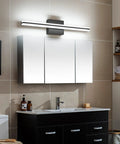 24 Inch Dimmable Black LED Vanity Light For Bathroom Over The Mirror, Modern Vanity Lighting Fixture in a stylish bathroom