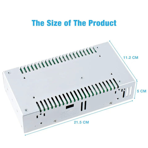 Heavy Duty 110V/220V To DC 12V 30A 360W Regulated Switching Power Supply dimensions with size 21.5x11.2x5 cm