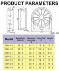 Dimensions of Cable Snap Bushing Grommet Protector for 22mm mounting dia 18mm inner 15.5mm height 25.5mm outer in diagram