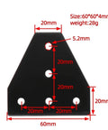 Dimensions of 20 Pack 5 Hole 90 Degree Corner Brackets For Shelf Boards Concealed Floating Shelf Mounts Built To Last Triangular Reinforced Joint Plates