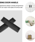 2 Pack Invisible Embedded Alloy Wardrobe Pull Handles Matte Black Recessed Cabinet Push Pull For Home Use Concealed Sliding Door Hardware