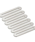 Built Tough Stainless Steel Flat Mending Plates Adjustable Support Brackets Rust Proof Heavy Duty Hardware Set of six pieces.