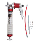 Beefy Heavy Duty Pneumatic Grease Gun With 12000 PSI High Pressure Seal, visible transparent tube and leakproof grip accessories