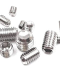Assorted hex socket head cup point screws from Six Hundred Piece Metric Set Screws Kit With Hex Socket Head Cup Point In Handy Storage Box