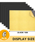 Cuttable Magnetic Sheets Six Pack 8 By 10 Inches With Adhesive Backing for DIY crafts, shown in size dimensions with 6 pieces