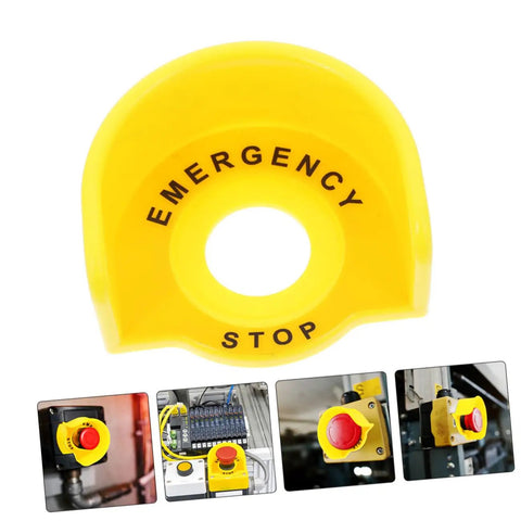 Top view of 2 Pack Stop Button Protective Covers For Emergency Stop Switches Industrial Plastic Guard To Prevent Accidental Activation