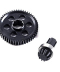 Hyper Go Beefed Up Steel Spur Gear Upgrade Kit With Pinion For 1 To 14 And 1 To 16 RC Cars gear and pinion close-up