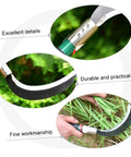 Durable Gardening Weeder Tool Set In 2 Pack, showcasing close-up of weeding hook and ergonomic handle, in use in garden.