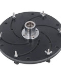 Rock Solid 300Mm Longworth Chuck For Wood Lathes on a black circular base with stainless steel components and M33 thread.
