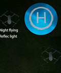 Waterproof Portable Foldable Helipad Landing Mat for Drones 22 Inch 55cm with reflective lights for night flying