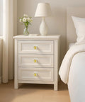 Crystal Cabinet Knobs 30mm Diamond Drawer Pulls Set Of 26 With Gold Base on white bedside table