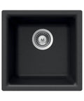 Top view of Euro N-100 Onyx Undermount Granite Bar and Prep Sink, single bowl, quartztone granite, fits 18 inch cabinets