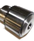 Pro Grade Heavy Duty Drill Chuck Kit 1/32 To 5/8 Inch with angled view of keyed chuck body