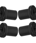 Beefy Carbon Steel Sliding Barn Door Clamps 4 Pack Heavy Duty Track Hardware showing black steel round clamps