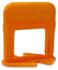 Close-up of 4 mm leveling clip from Pro Grade Tile Leveling System With 600 Spacers, DIY Friendly for wall and floor install