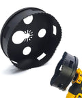 Heavy Duty Multi Tool Hole Saw Blade Kit With Fast Swap Mount, 4 1/4 inch carbide blade for wood, metal, drywall.