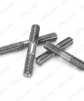 Titanium GR2 double-end stud bolts, clamping type, 4 pcs, silver