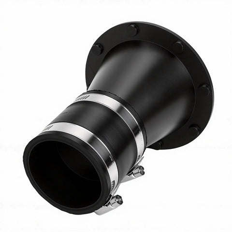 Quick Connect Magnetic Dust Collector Adapter for Woodworking Tools, 2.5 Inch Hose Coupler with Rubber Cuff, side view showing black rubber design.