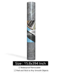 Roll of dark grey Marble Contact Paper Peel And Stick Countertop Cover Self Adhesive Vinyl Laminate Waterproof Kitchen Countertop Wrap 15.8x394 Inches DIY Friendly Fully Removable Trims To Fit Dark Green Grey Marble Look.