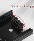 Beefy Ball Bearing Drawer Slides With Telescopic Runners, Smooth Glide For Heavy Duty Cabinets And Desks, Quiet Operation, Durable Anti Abrasion Track, Easy Install Drawer Hardware For Long Lasting Use, black slide close-up