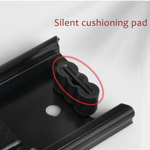 Beefy Ball Bearing Drawer Slides With Telescopic Runners, Smooth Glide For Heavy Duty Cabinets And Desks, Quiet Operation, Durable Anti Abrasion Track, Easy Install Drawer Hardware For Long Lasting Use, black slide close-up