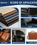 Heavy Duty Black Leather Repair Tape For Couch And Sofa Restoration Delivers No Sweat Diy Fixes showcased on various leather applications.