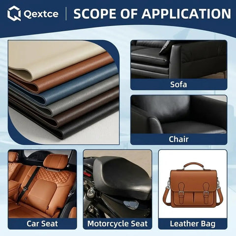 Heavy Duty Black Leather Repair Tape For Couch And Sofa Restoration Delivers No Sweat Diy Fixes showcased on various leather applications.