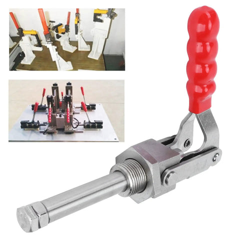 Heavy Duty Toggle Clamp Push Pull Type Fixture Clamp With Quick Release 318 Kg Capacity 701.1 Lb For Metal And Woodworking Jigs And Fixtures For Precision Assembly, stainless steel